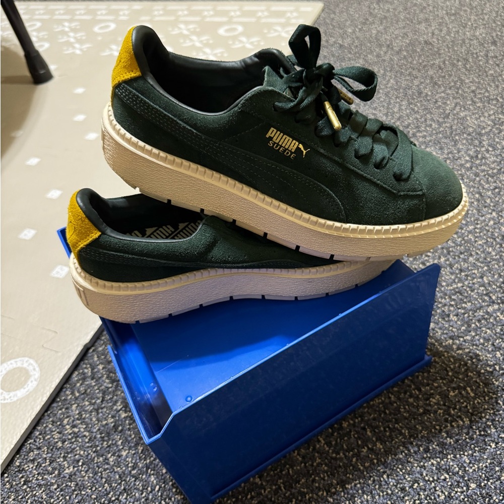 Puma Platform Trace Bold Women's Shoes Scarab-Lemon